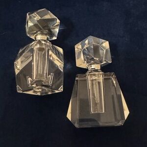 Vtg Oleg Cassini small Crystal Bottles for your favorite scents/perf
